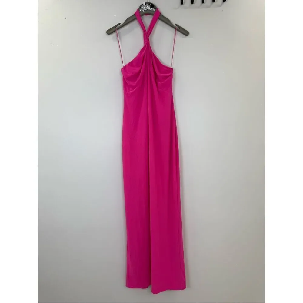 One33 Social Pin Twist Halter Gown 🤍